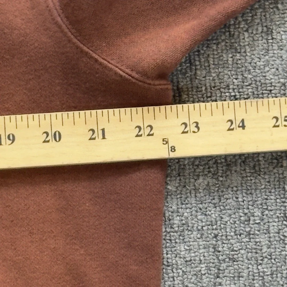 The North Face Mens Medium Hoodie Brown Pullover Sweatshirt Big Logo Graphic